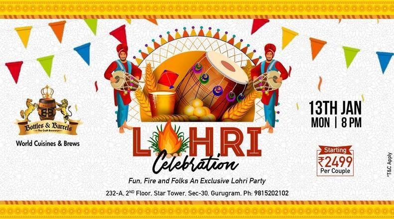 lohri-celebrations-bottles-barrels-gurgaon lohri-celebrations-bottles-barrels-gurgaon