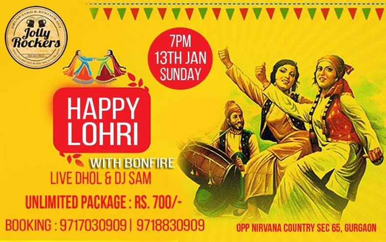best lohri party celebrations gurgaon 2019 lohri-celebrations-jolly-rockers-gurgaon-2019
