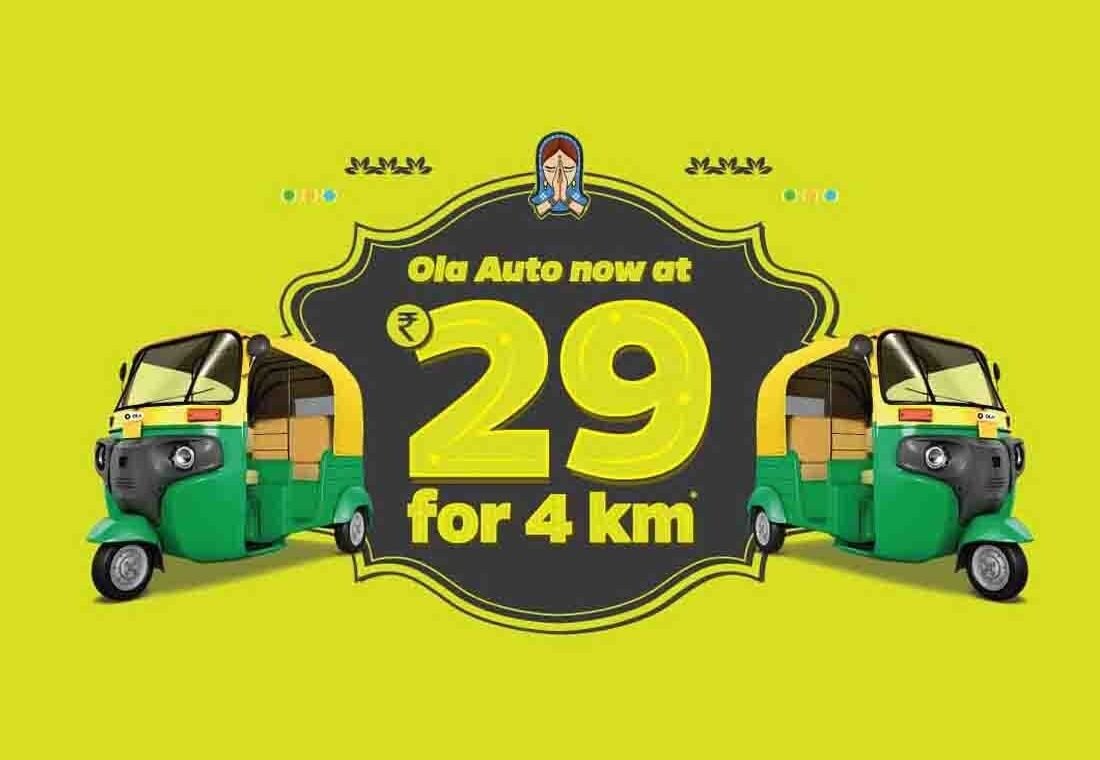 Now Hail an Ola Auto for just Rs.29 Only for 4kms in Gurgaon & Noida