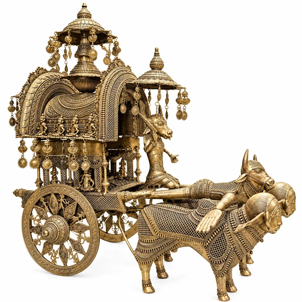 National award-winning Dhokra metal art at Treasure of India, Gurugram