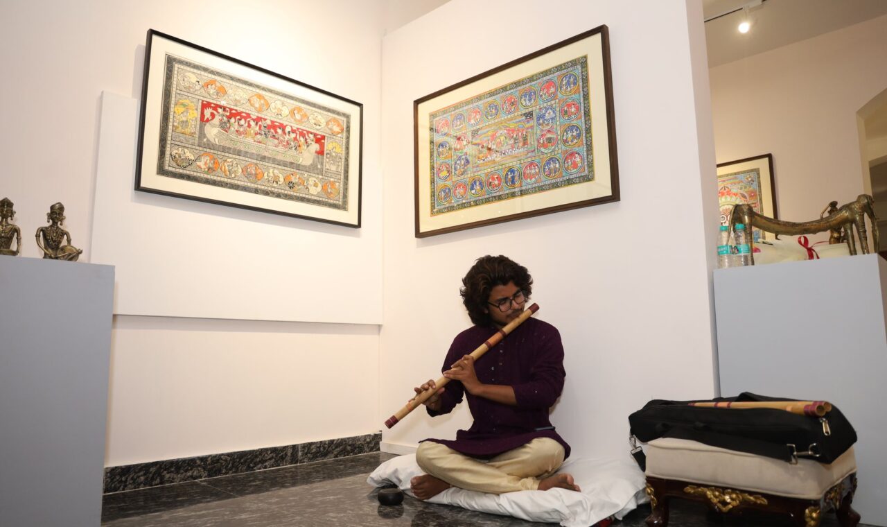 Flute performance at the NAVRATNA exhibition inauguration, Treasure of India, Gurugram