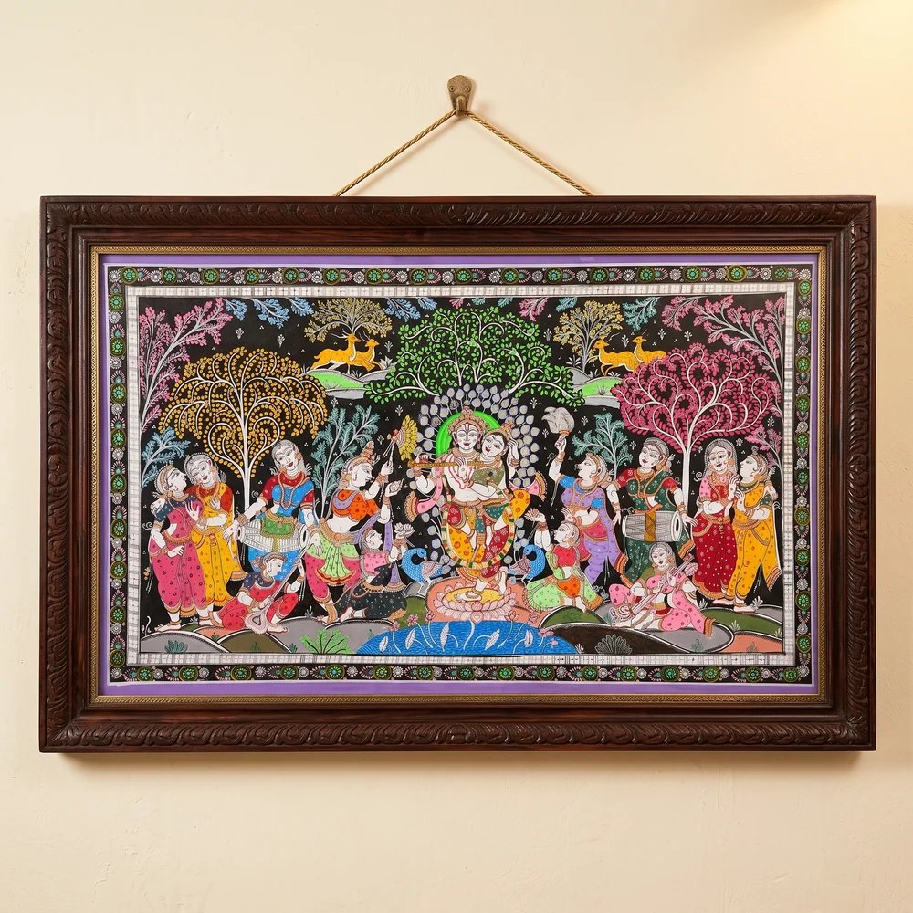 Ras Leela Pattachitra painting from Odisha at Treasure of India Gurugram