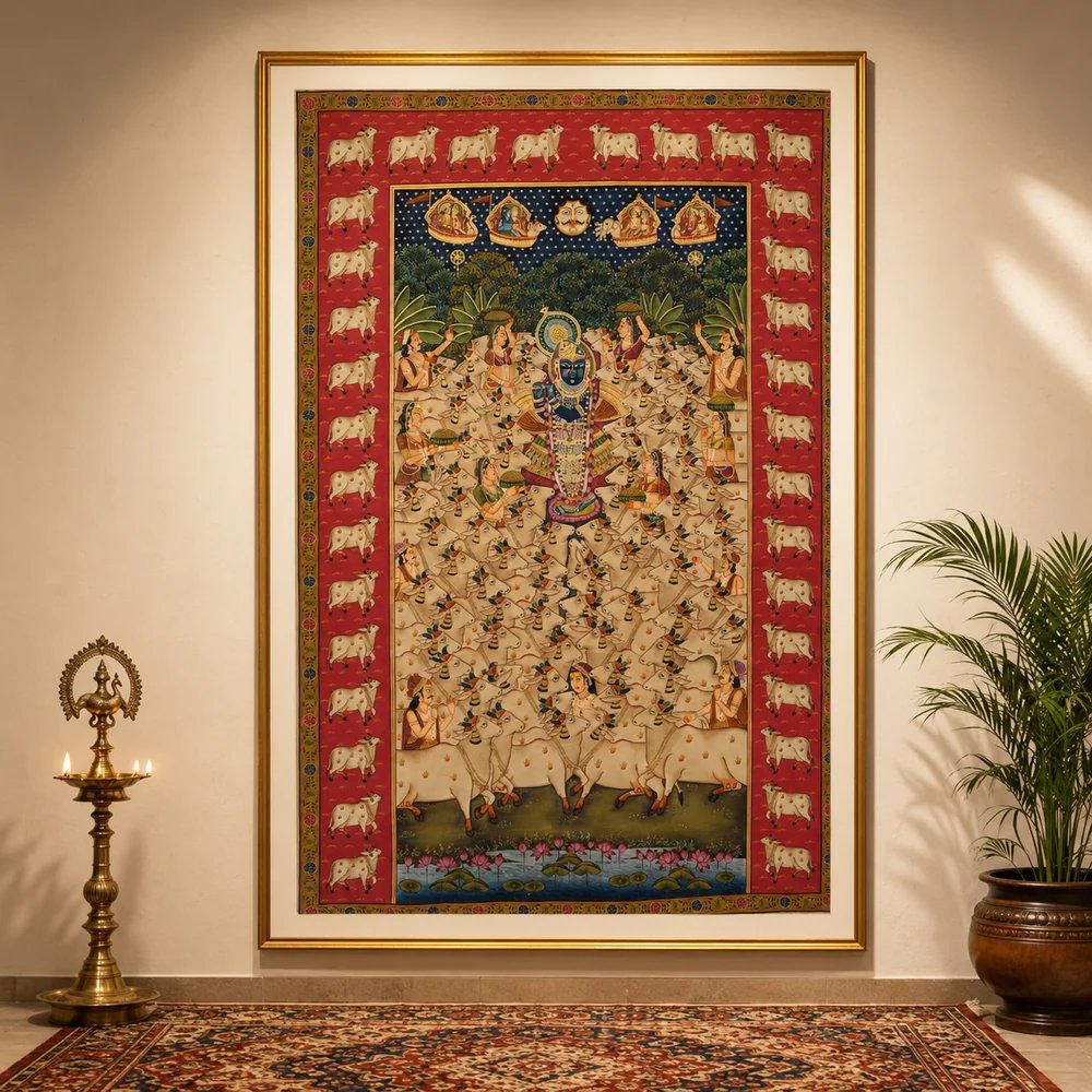 Shrinathji Pichwai painting at Treasure of India, Gurugram